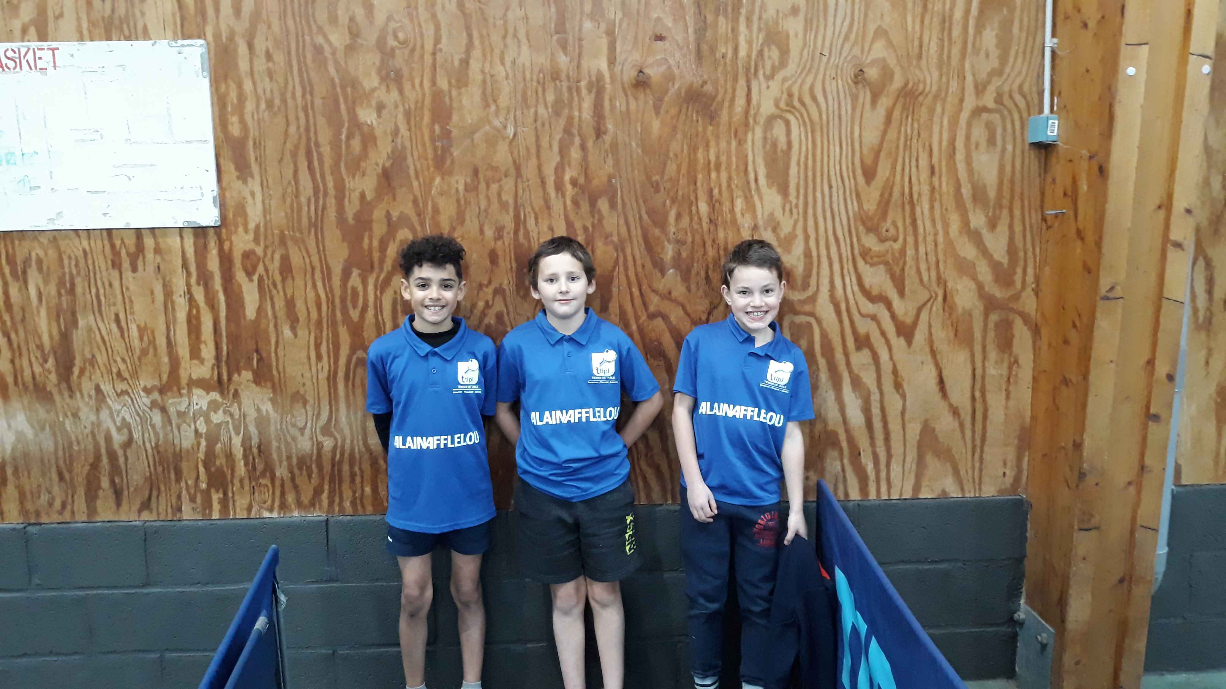 Equipe des benjamins du TTLPL aux Interclubs jeunes