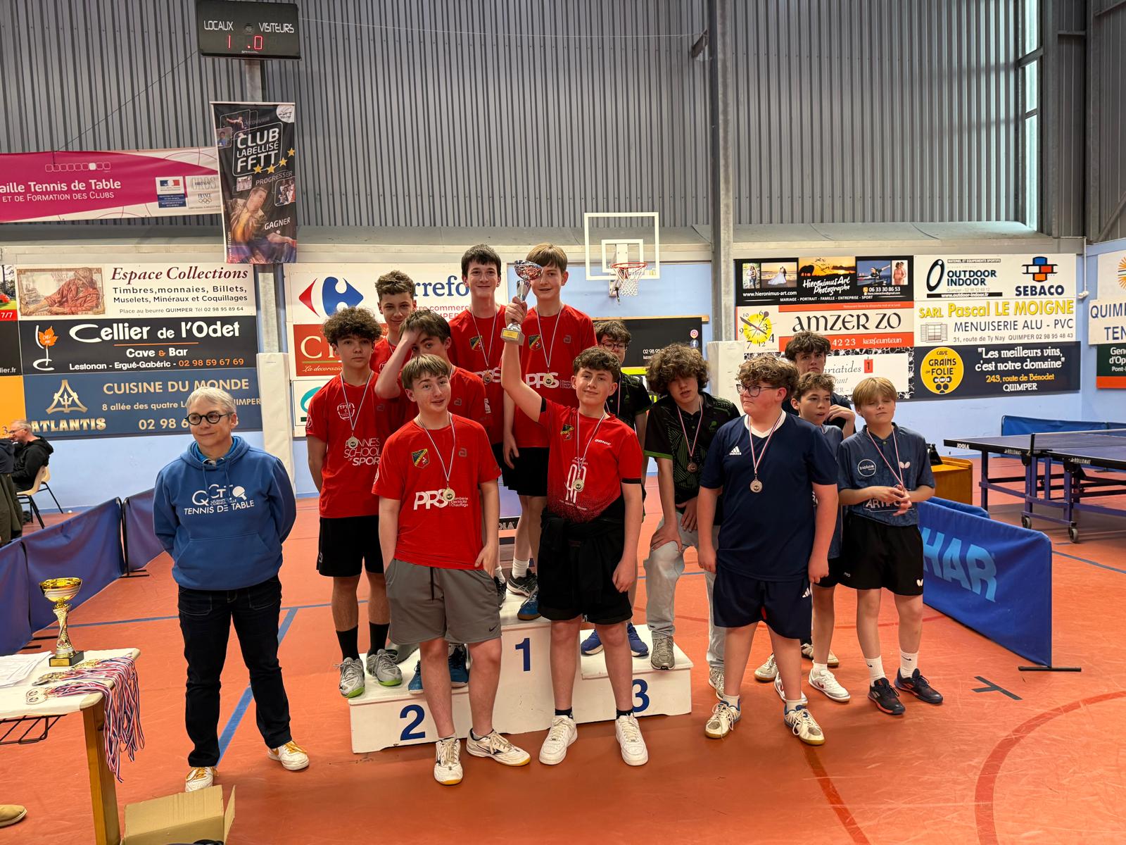 Podium des cadets lors des interclubs régionaux