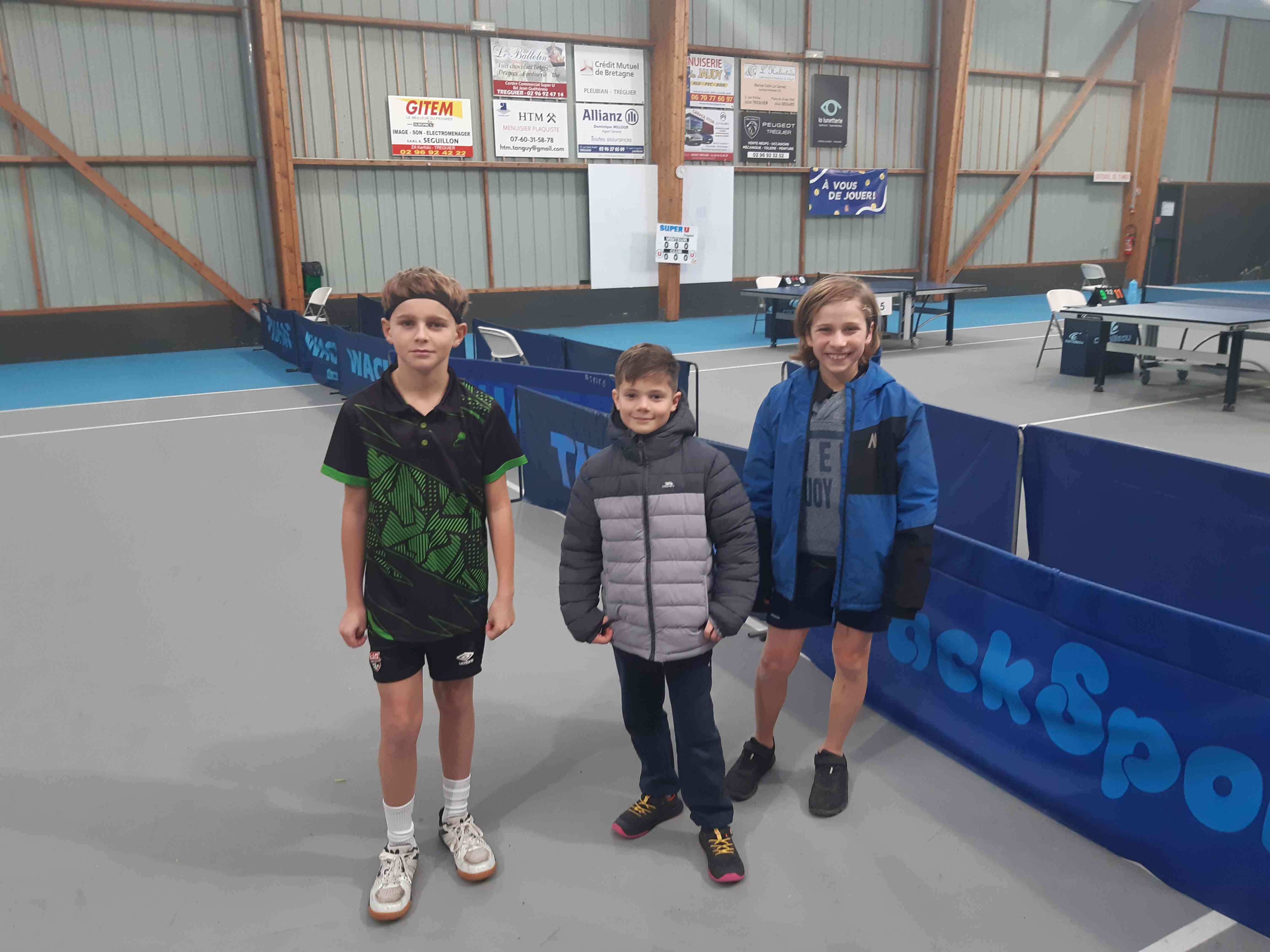 Les benjamins du TTLPL lors du tour 2 du critérium fédéral régional