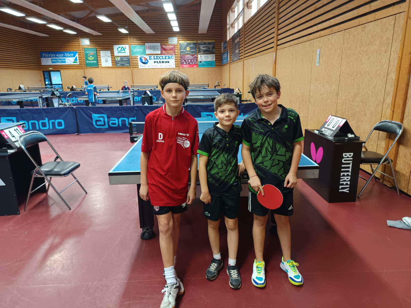 Les benjamins 2 du TTLPL lors du top détection départemental