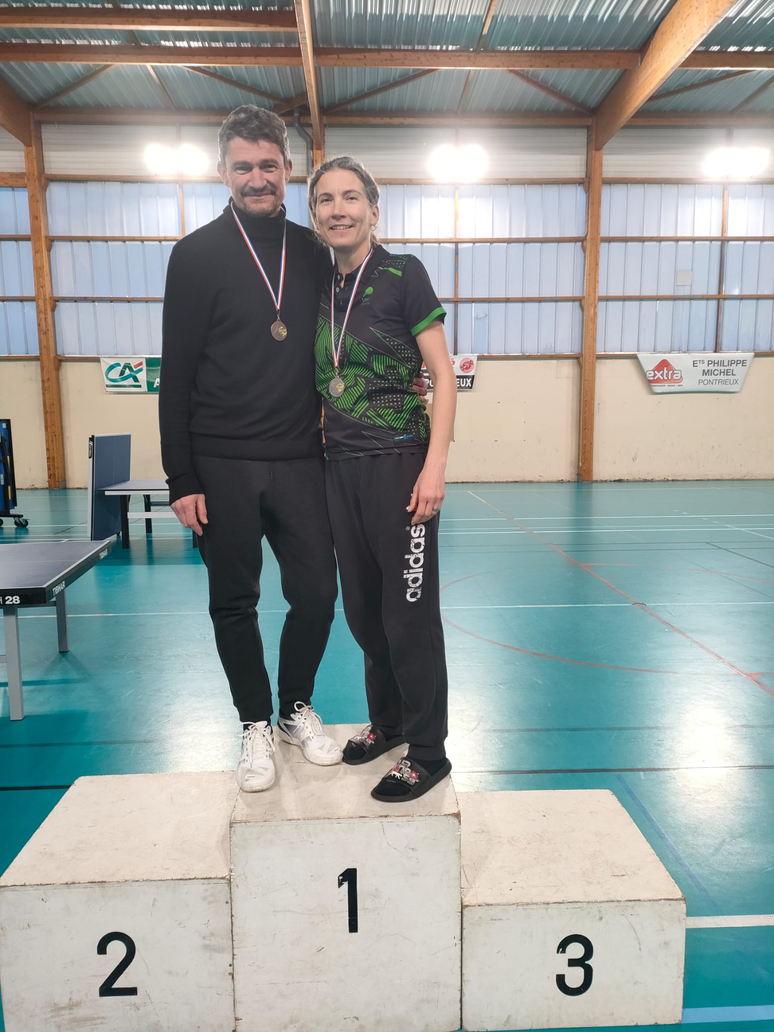 Les médaillés du TTLPL lors du championnat de Bretagne vétérans